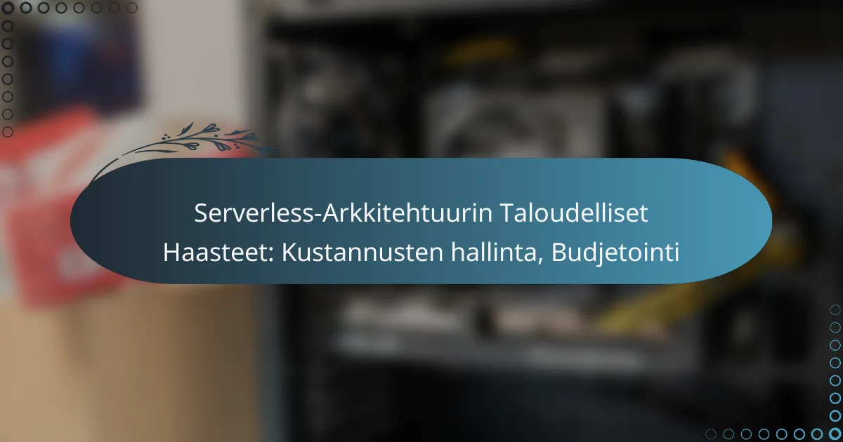 Serverless-Arkkitehtuurin Taloudelliset Haasteet: Kustannusten hallinta, Budjetointi